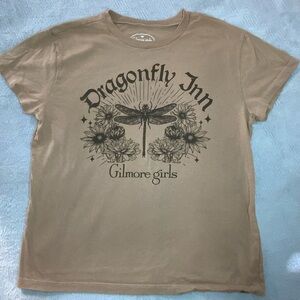 Gilmore Girls Dragonfly Inn Brown Graphic Tee Size Large